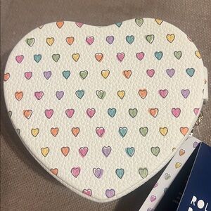 ROLLER RABBIT X TARGET HEARTS ZIP CLOSURE JEWELRY CASE w/mirror&ring storage NWT